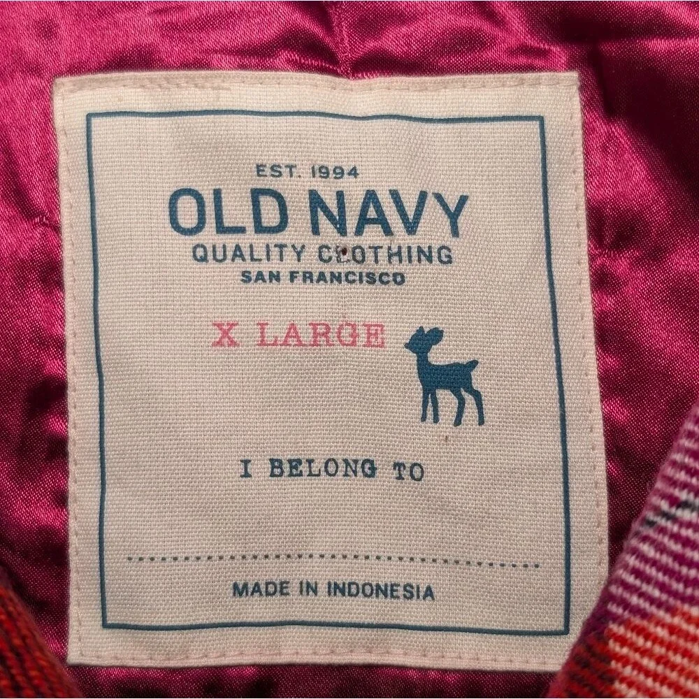 Vintage Y2K Old Navy Plaid Jacket Coat Girls XL Rory Gilmore